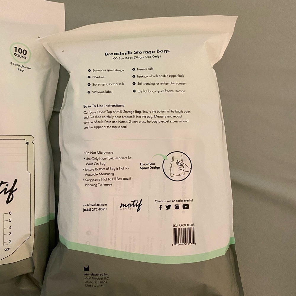 NWT 🍼400 Motif Breastmilk Storage Bags - Picture 4 of 7